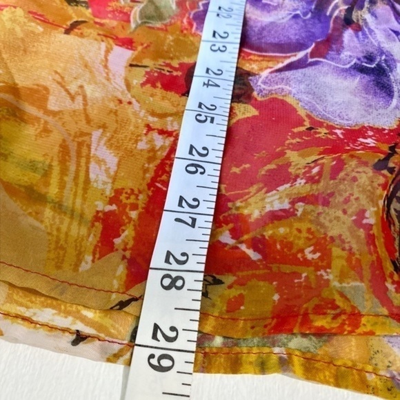 Jamie Nicole Collection Red and Purple Floral Blouse Overlay - Picture 10 of 10